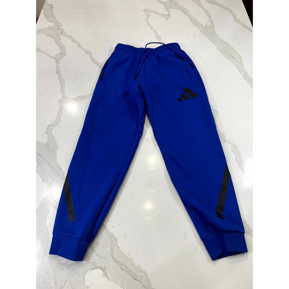 Adidas Z.N.E. Sweatpants Womens Small Blue Black Lined Tapered Leg‎ Drawstring